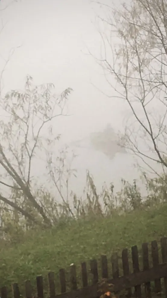 В тумане лодка.