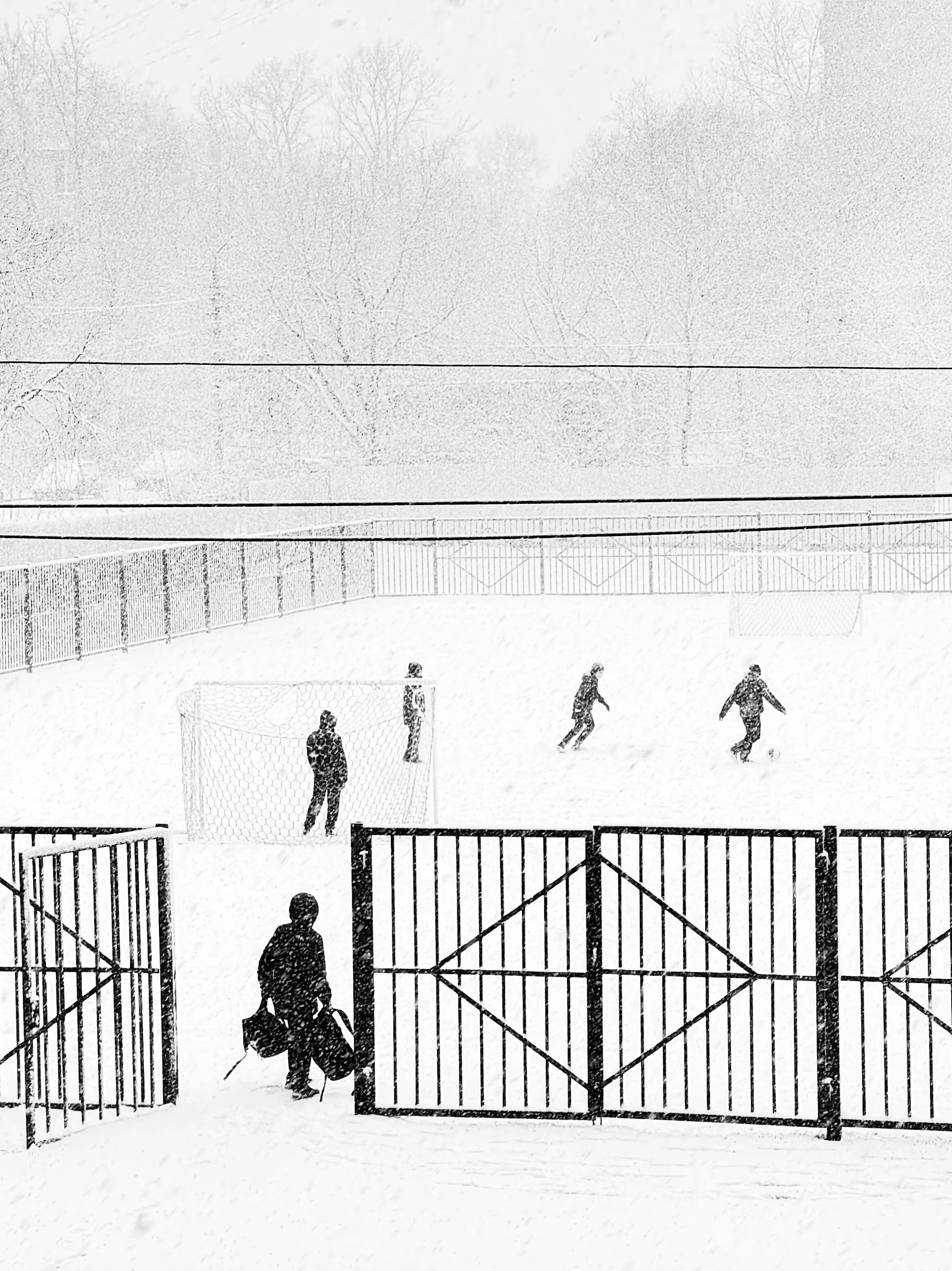 Футбол на снегу