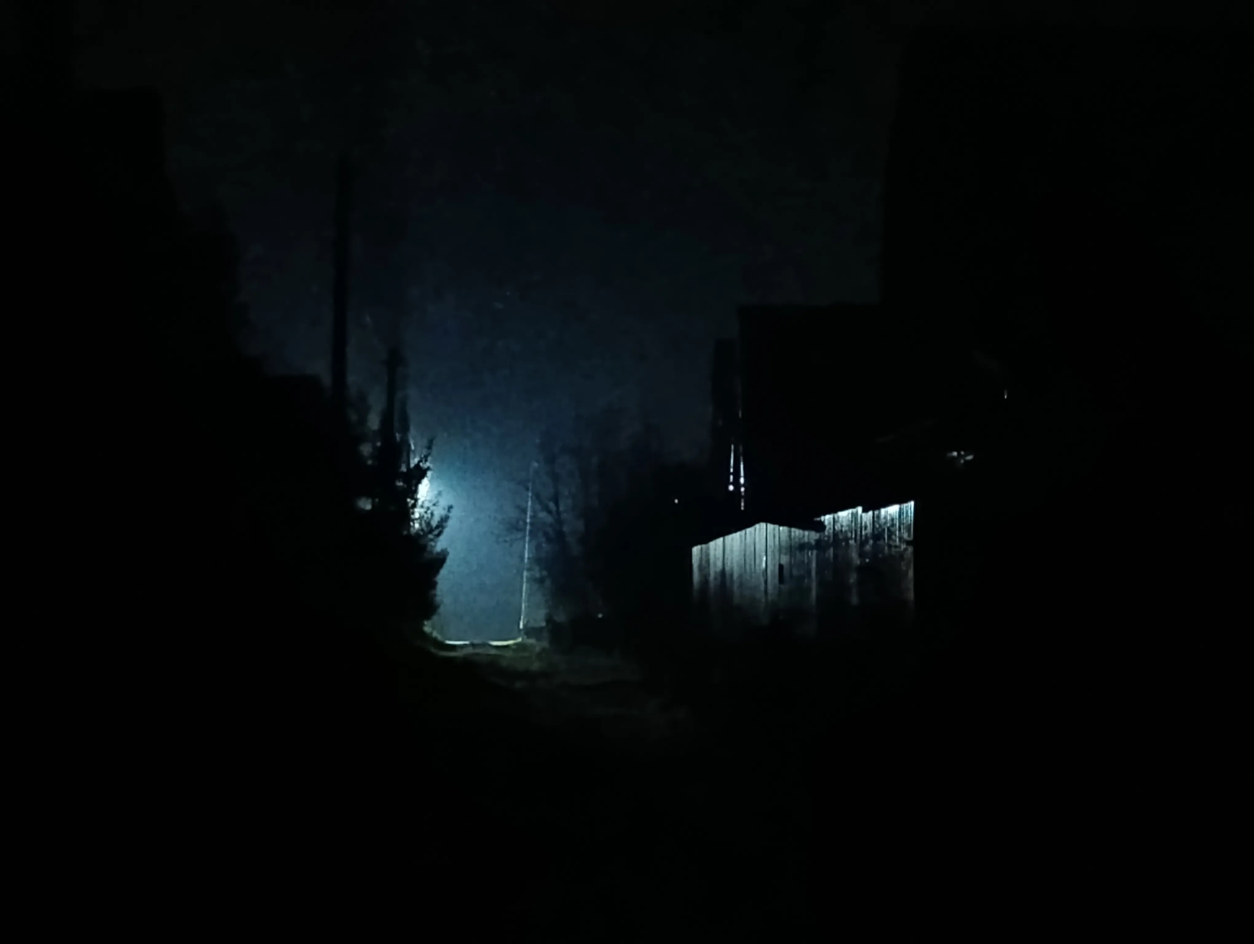 Ночь в деревне.