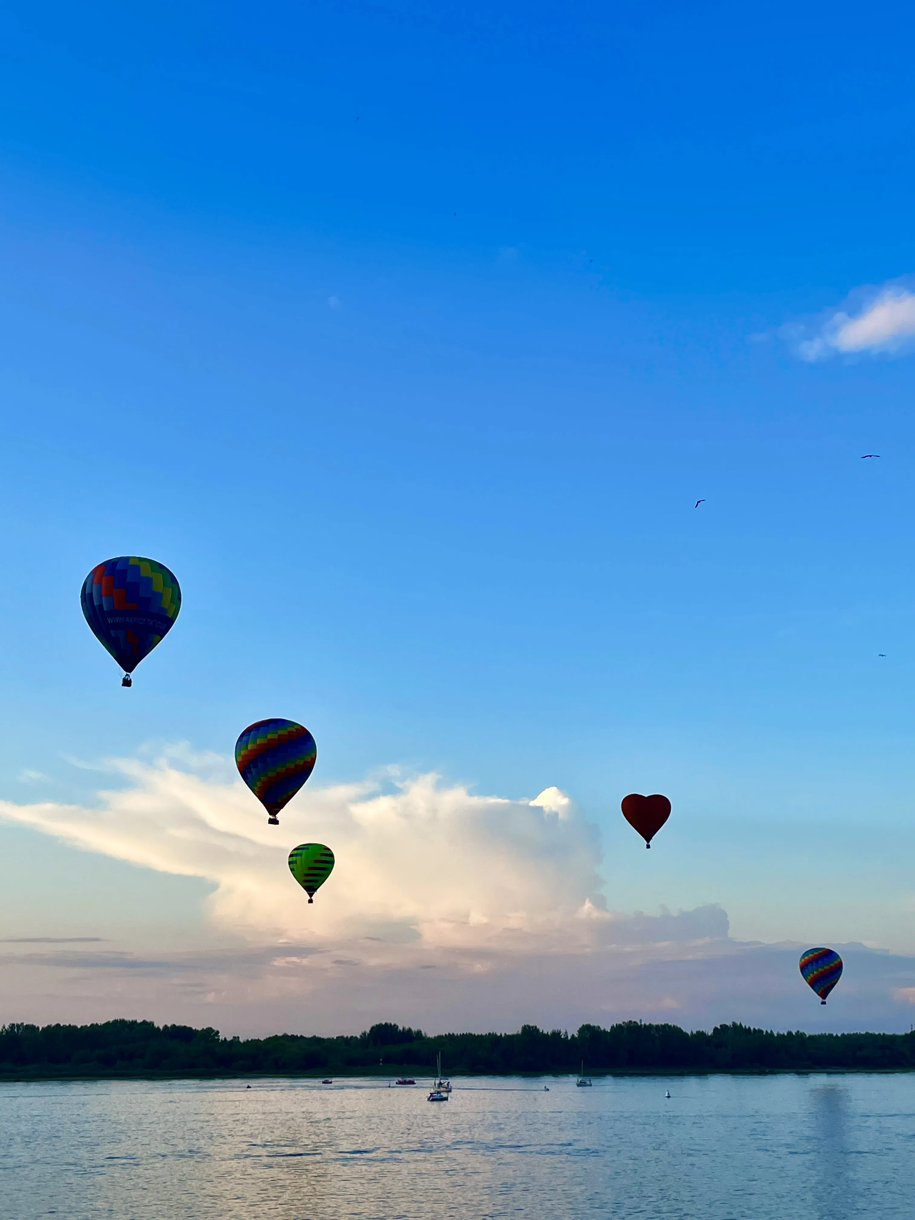 Шары на рекой