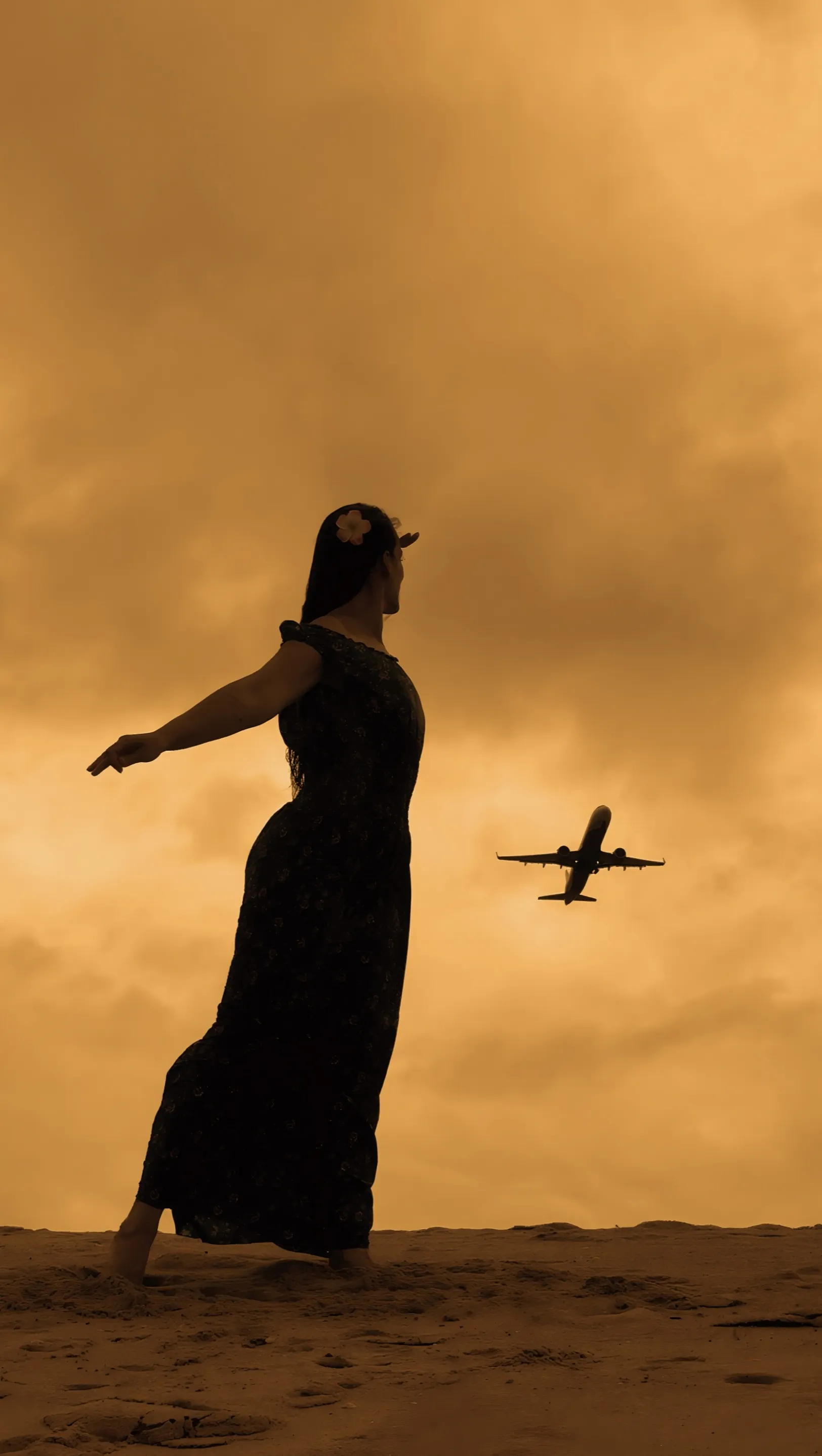 Небо. Самолет. Девушка.