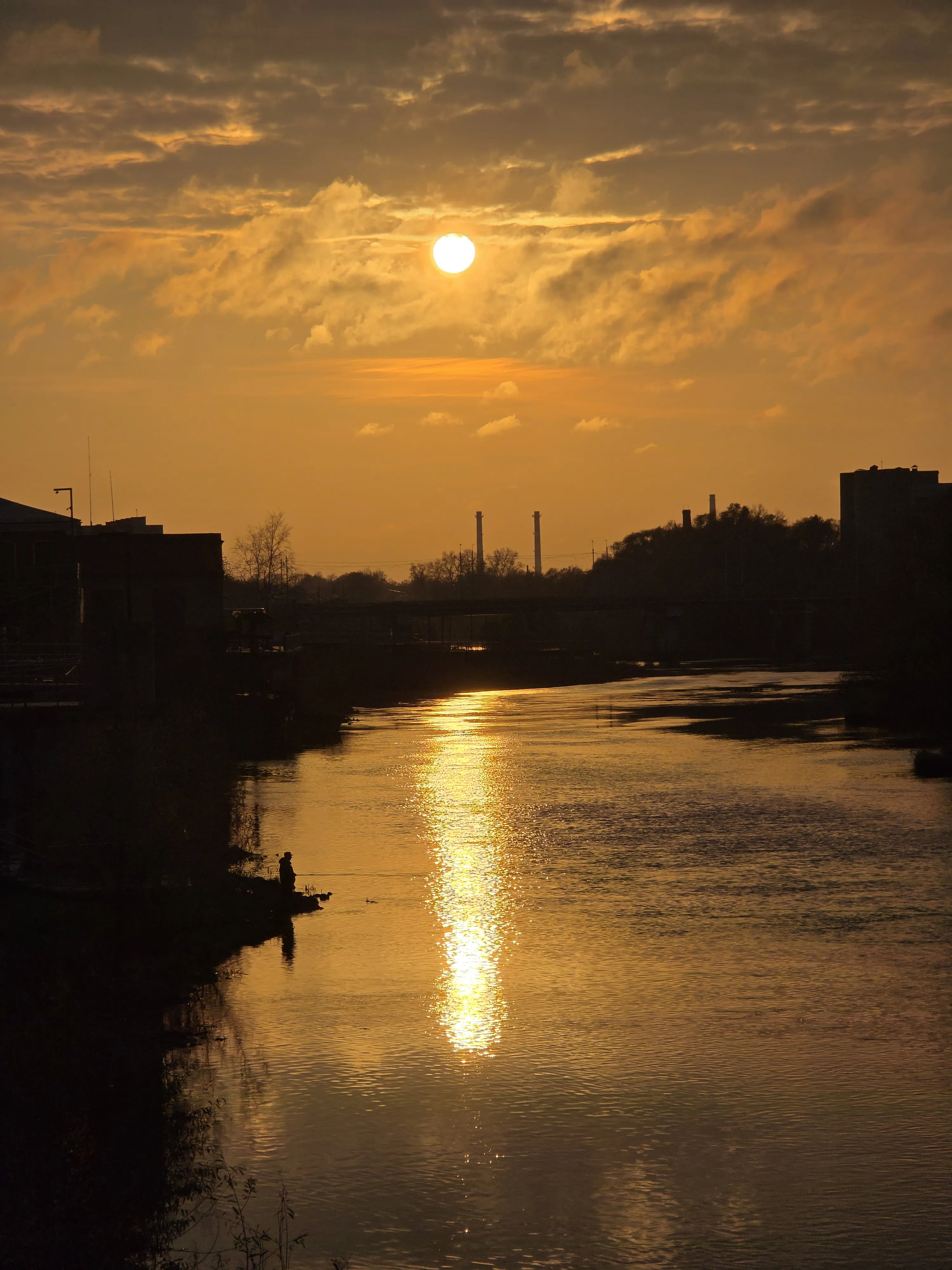 Закат в городе