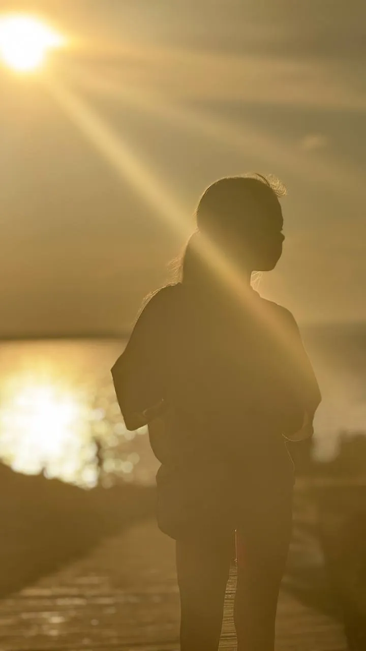 в лучах заката