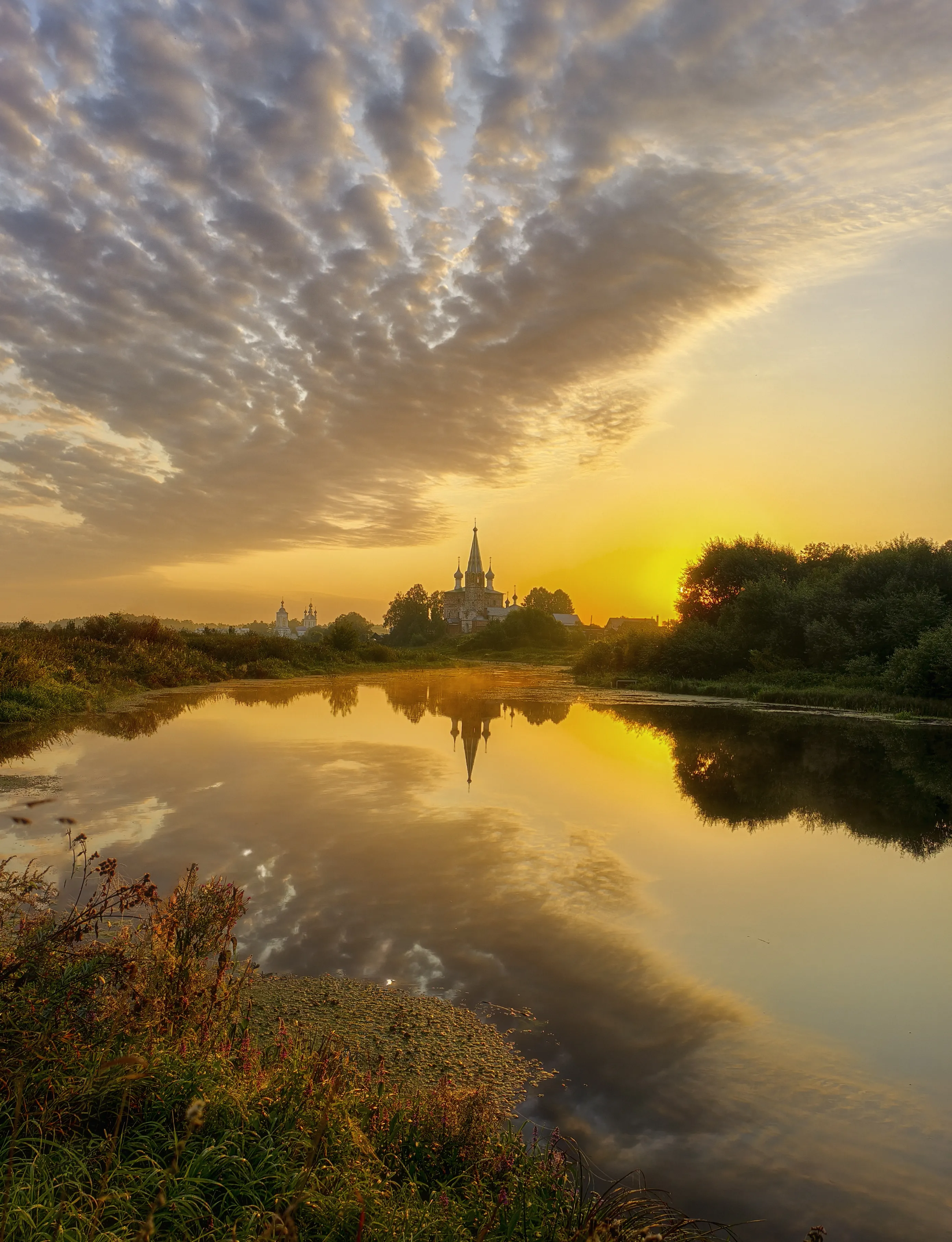 на рассвете