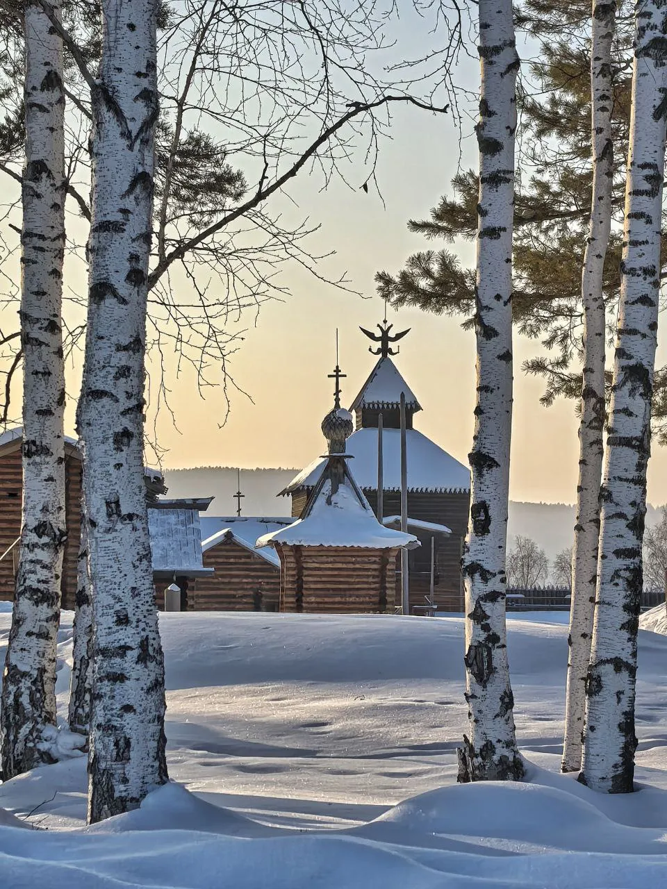Зимний закат в Тальцах