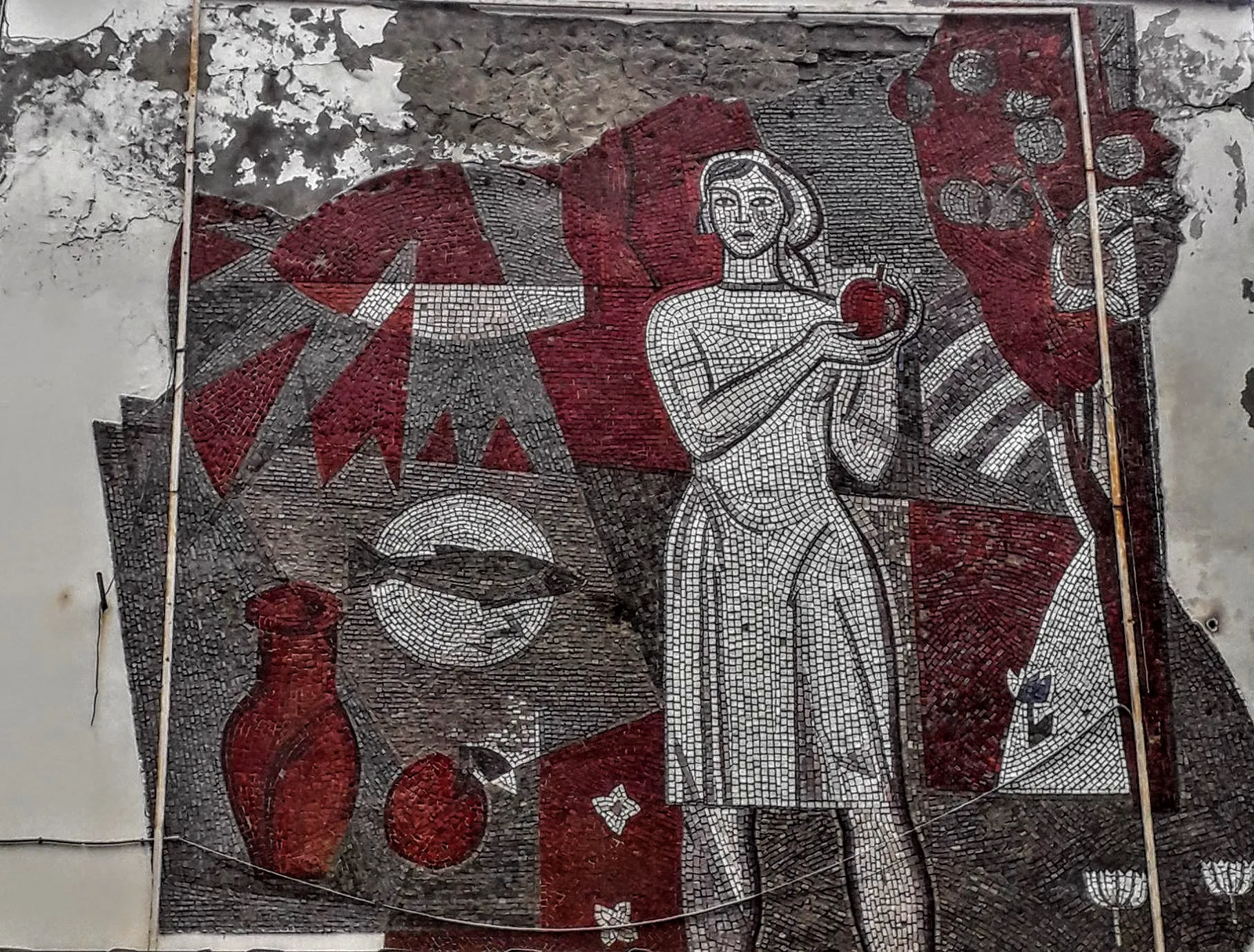 Рисунок на стене здания